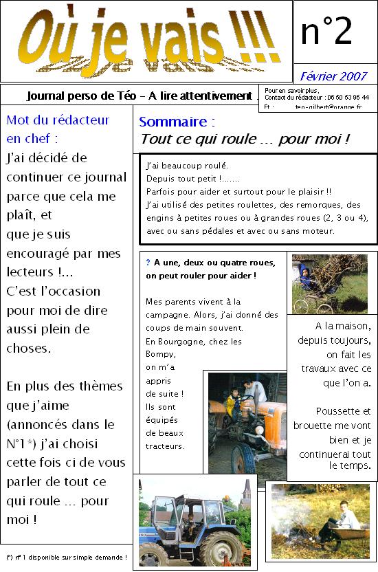Le journal fevrier 2007 page 1