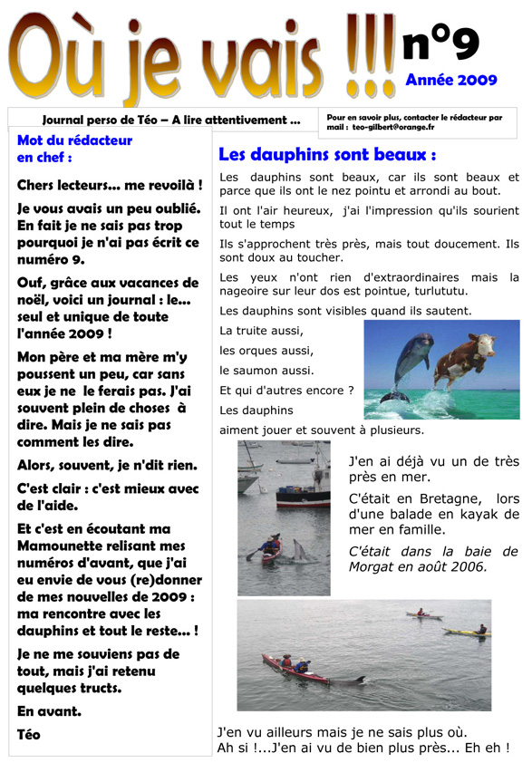 Le journal 2009 page 1