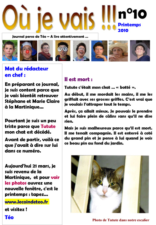 Le journal mars 2010 page 1