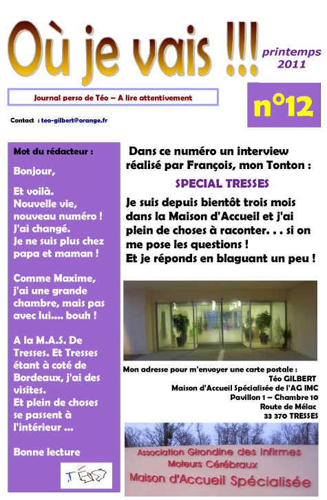 Le journal printemps 2011 page 1