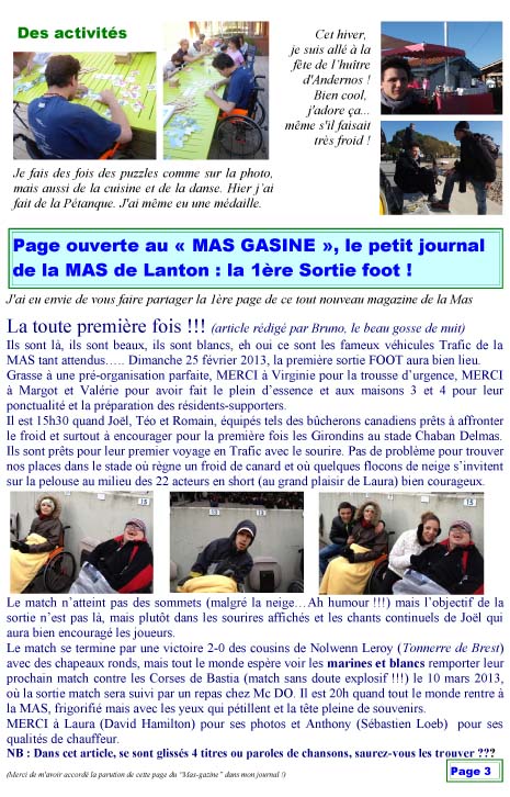 Le journal printemps 2013 page 3